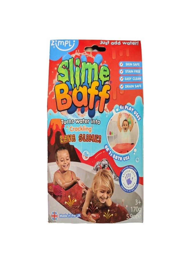 Simba Zimpli Slime Baff - Lava Slime & Crackle Bath Powder for Kids - Red Slimy Water with Popping Crackle Crystals - Image 1